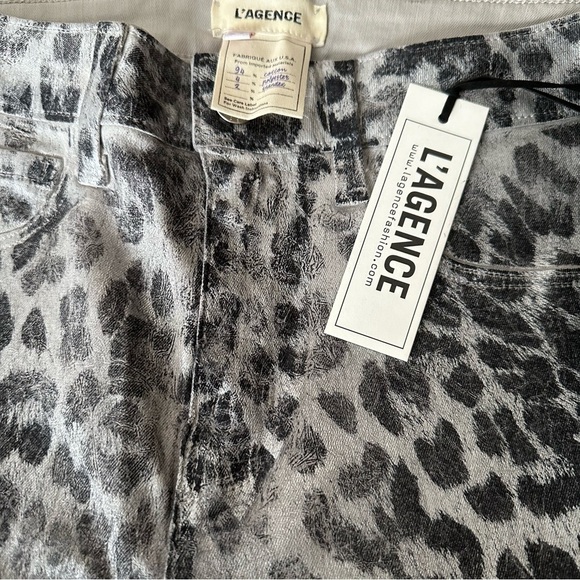 L’agence Margot High Rise Skinny Jeans Leopard Crackle Foil - Picture 5 of 10